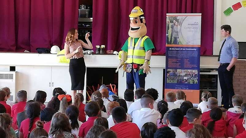 Morganstone- Construction Site Safety with Ivor Goodsite at Gwyrosydd Primary